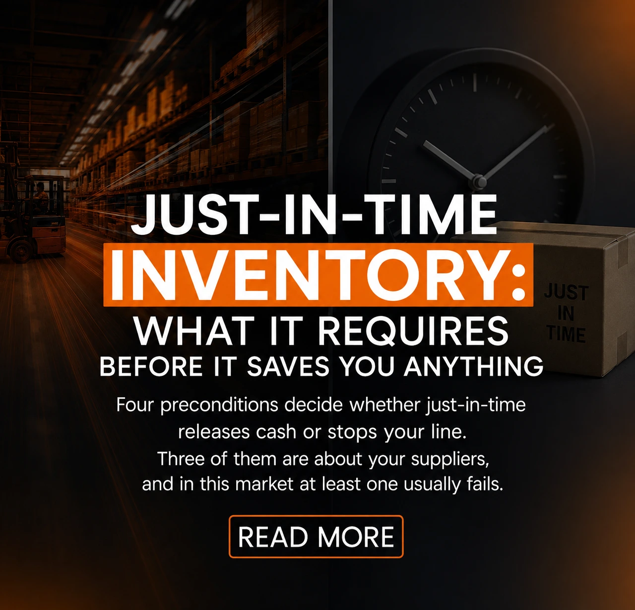 Just-in-time inventory replenishment and supplier lead times