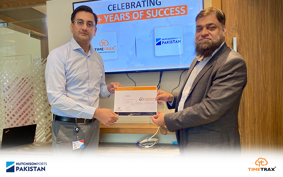 Hutchison Ports Pakistan team as TimeTrax Certified Professionals &ndash; photo 3